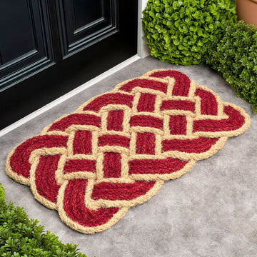 Maeve Classic Coastal Scalloped Basketweave Coir Mat